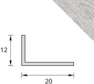 Угол арочный 20х12мм 2,7м "Идеал" Ясень серый / 253