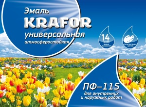 Краска  KRAFOR ПФ-115  (2,7кг) бирюзовая (25980)