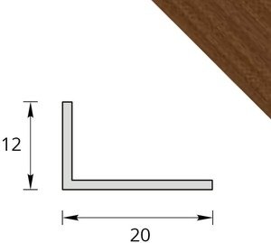 Угол арочный 20х12мм 2,7м "Идеал" Орех / 291