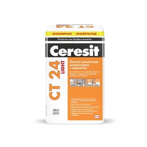 Штукатурка  цементная  CERESIT LIGHT CT 24   20кг    47067