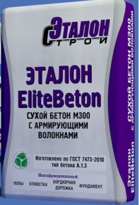 Сухой бетон М300  (40кг)  с армир. волокнами EliteBeton ЭТАЛОН  АКЦИЯ