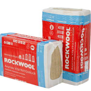 Утеплитель в плитах ROCKWOOL АКУСТИК Баттс Про  1000х600х27мм (12шт.) 7,2 м2   пл 60