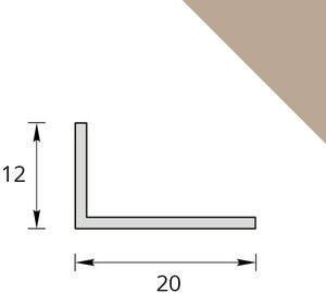 Угол арочный 20х12мм 2,7м "Идеал" Темно-бежевый / 013