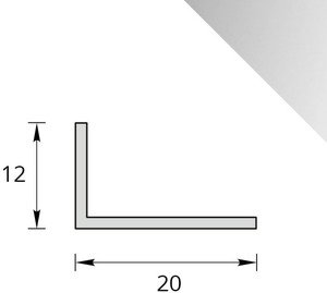Угол арочный 20х12мм 2,7м "Идеал" Металлик серебристый / 081